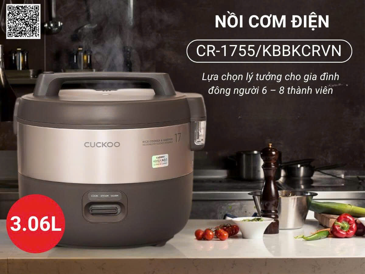 Nồi cơm nắp gài Cuckoo 3.06 lít CR-1755