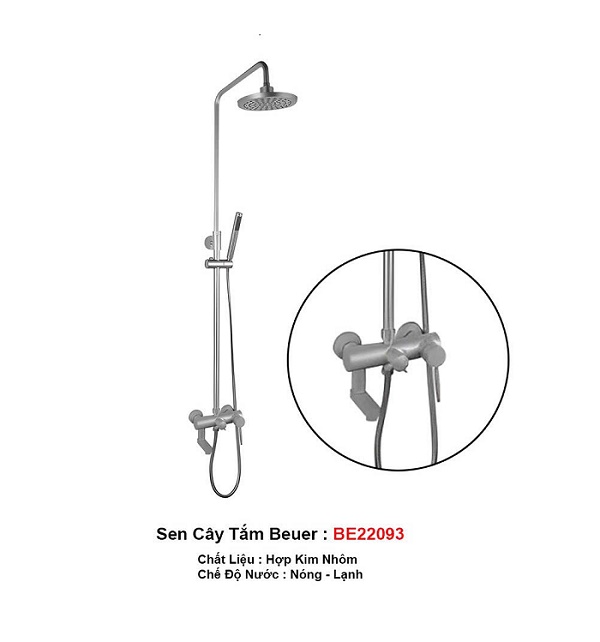 Sen cây tắm BE 22093 tráng bạc kháng khuẩn AG+